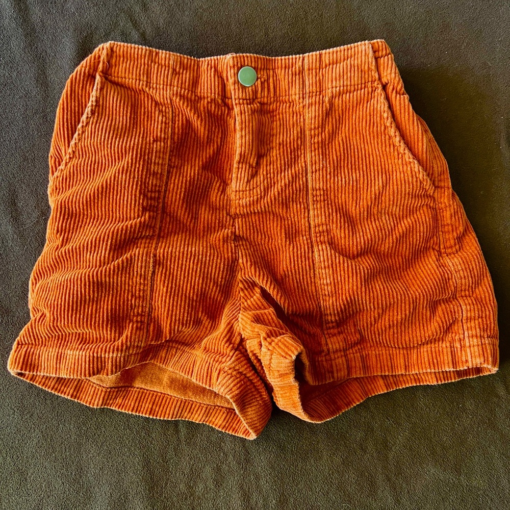 Wild Fable High Waist Orange Corduroy Shorts